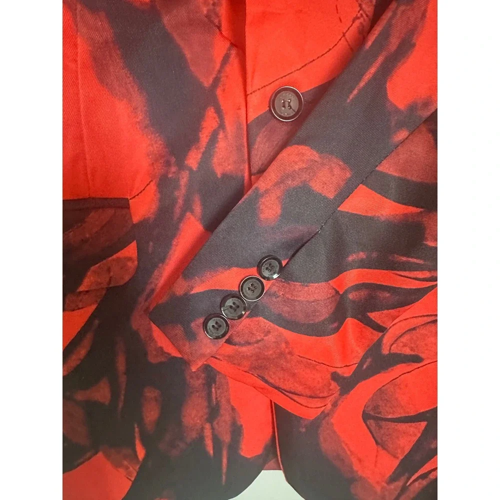 Fitshop High Fashion Blazer‎ Sport Coat Jacket 38 R, Red/Black  NWOT